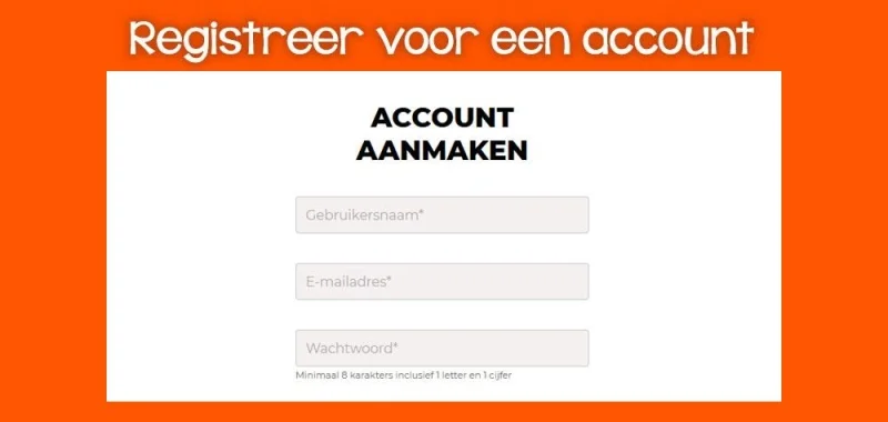 Registreren bij gekozen casino 
