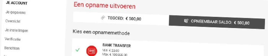 Uitbetalen naar je bankrekening 